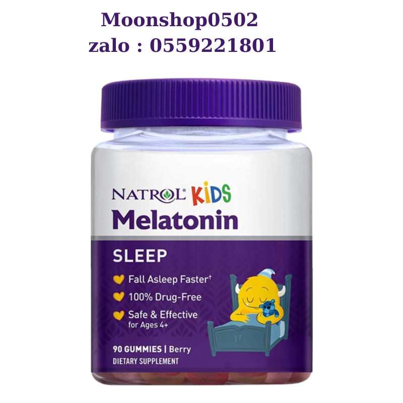 Kẹo ngủ cho bé, kẹo ngủ melatonin kids , natrol kids Melatonin Sleep 90 /180 viên