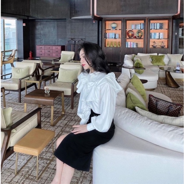 Áo Sơ Mi Nút Ngọc Bèo Tầng Cổ Trụ_006