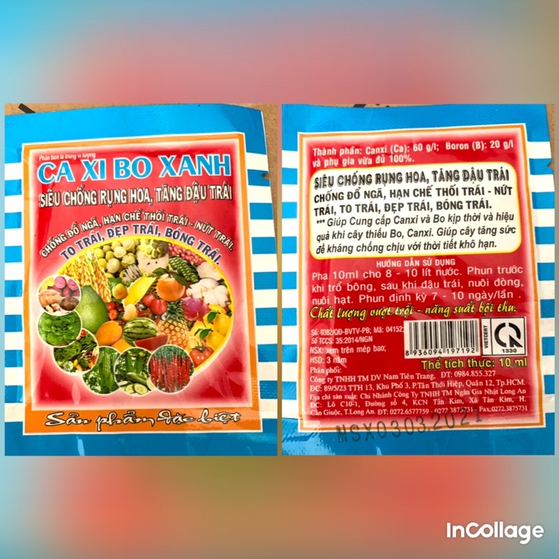[10ml/10g] Phân bón lá hỗn hợp NPK dạng gói nhỏ
