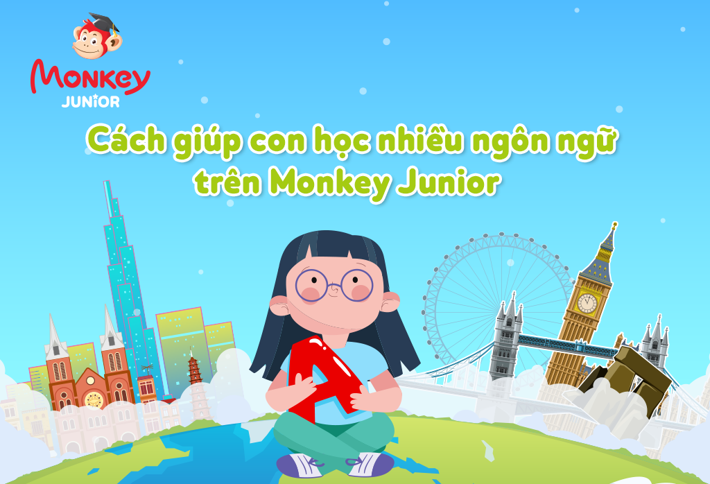 Monkey Junior TRỌN ĐỜI - Phần mềm đa ngôn ngữ cho trẻ em