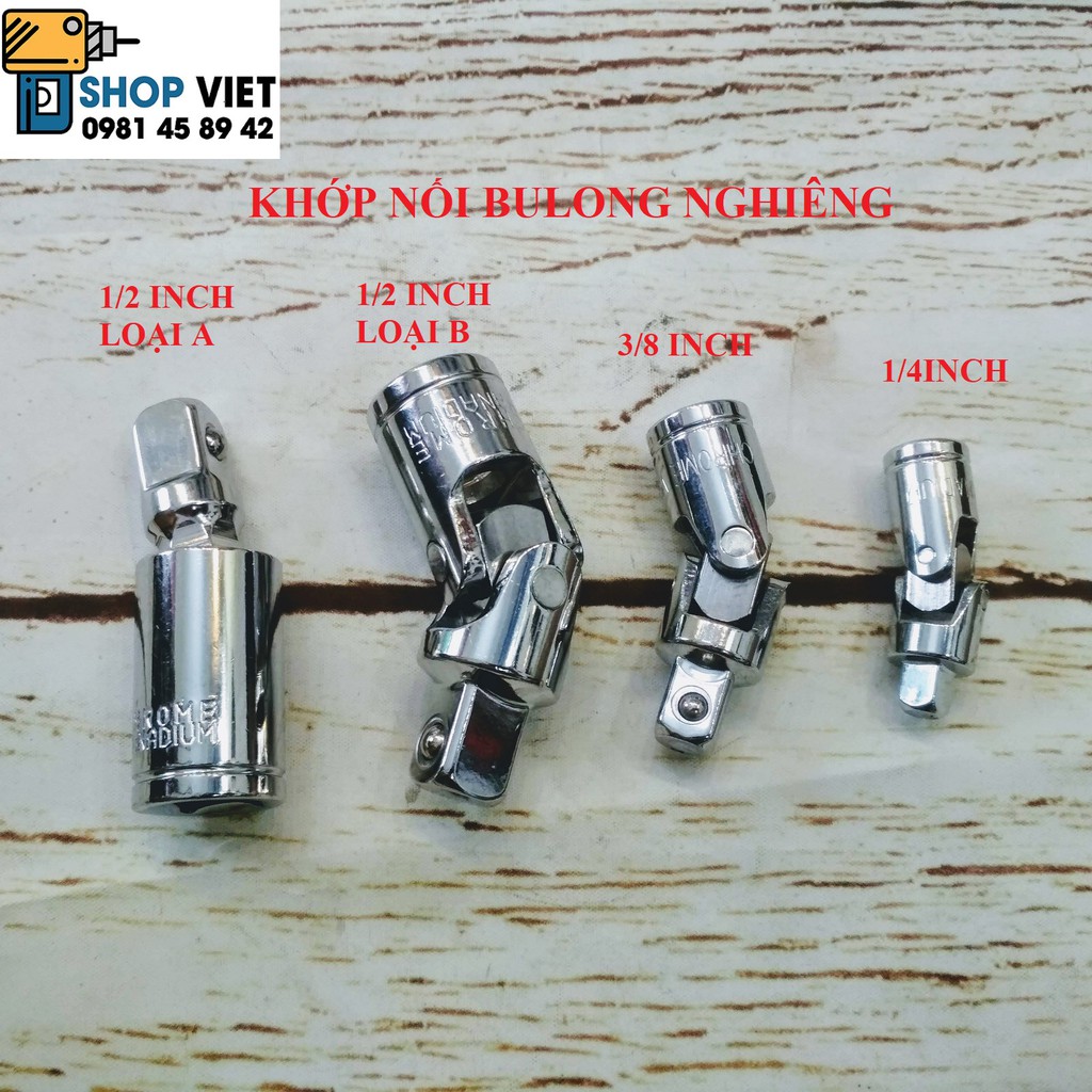 SV Đầu nối bulong, khớp nối bulong nghiêng linh hoạt 1/2, 3/8 và 1/4 inch
