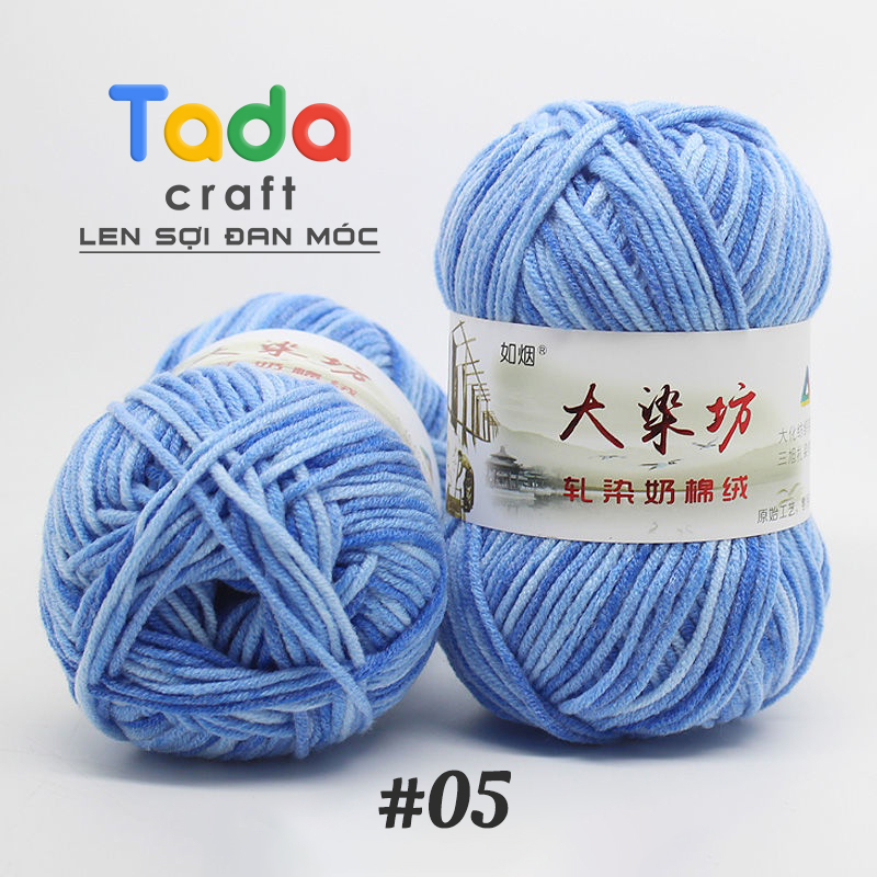 Len Milk Cotton Màu Loang 50gram