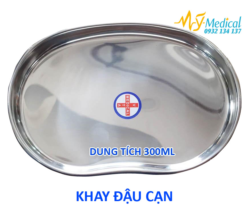 Khay inox khay đậu cạn 300ml Vinh Tấn dùng trong y tế