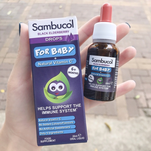 Sambucol tăng đề kháng drop dạng giọt cho bé từ 6 tháng