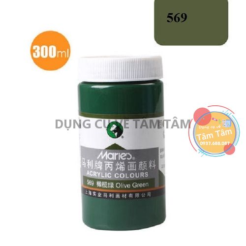 Màu acrylic Maries, Màu Acrylic Maries vẽ mọi chất liệu 300ml -Dụng cụ vẽ Tâm Tâm