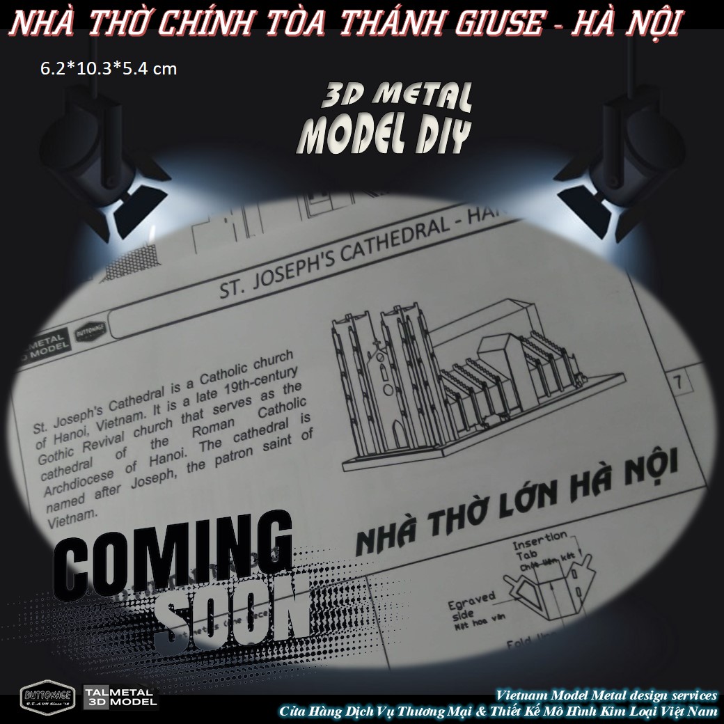 Mô Hình Thánh Đường Nhà Thờ (Kim loại lắp ghép 3D)
