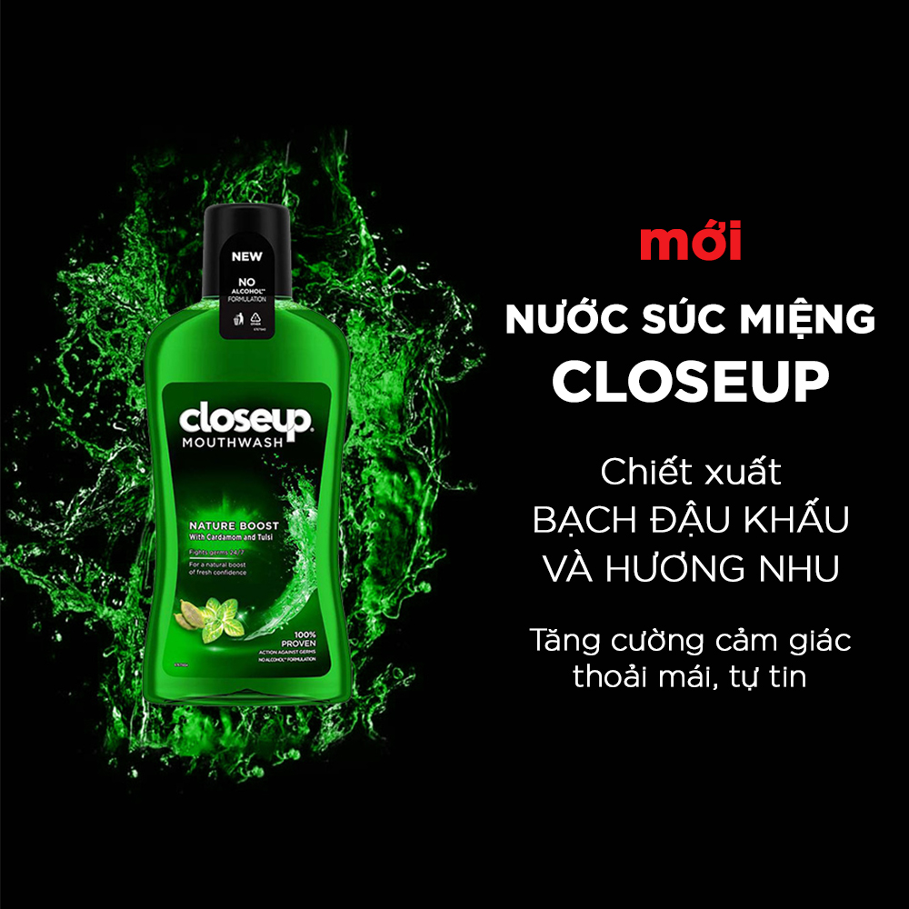 Nước súc miệng CloseUp Nature Boost 300ml
