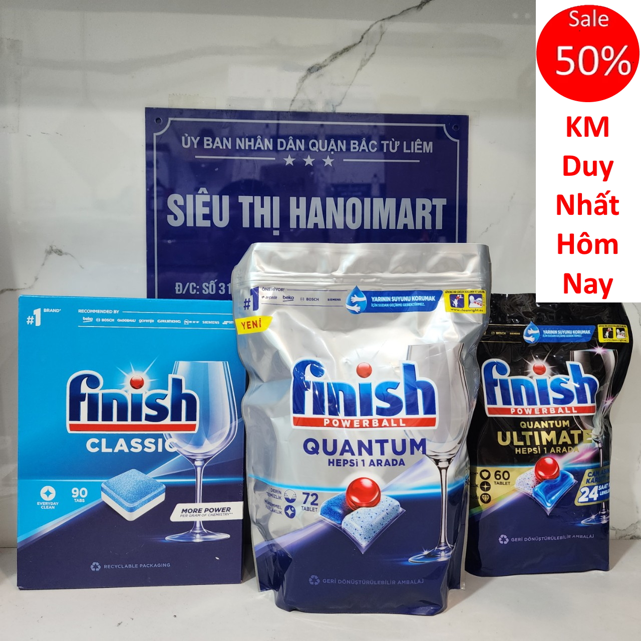 Viên rửa bát Finish Quantum 72V hoặc 90 viên rủa bát finish classic hoặc 60 viên rửa bát finish Ultimate
