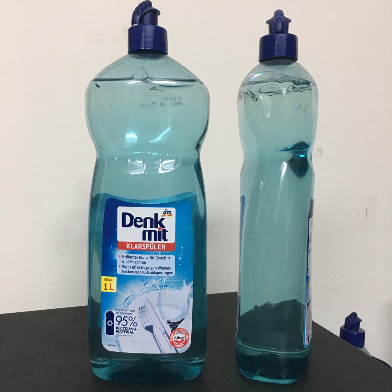 Nước bóng( trợ xả) Denkmit 1lít dùng cho máy rửa bát ly ( hàng nội địa Đức)