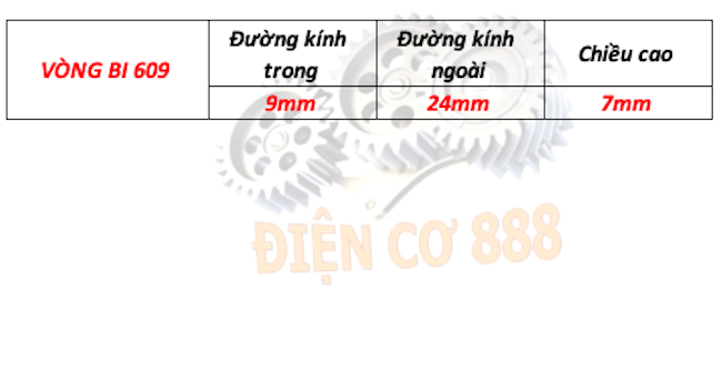 Vòng bi 609 9x24x7 (BEARING 609)