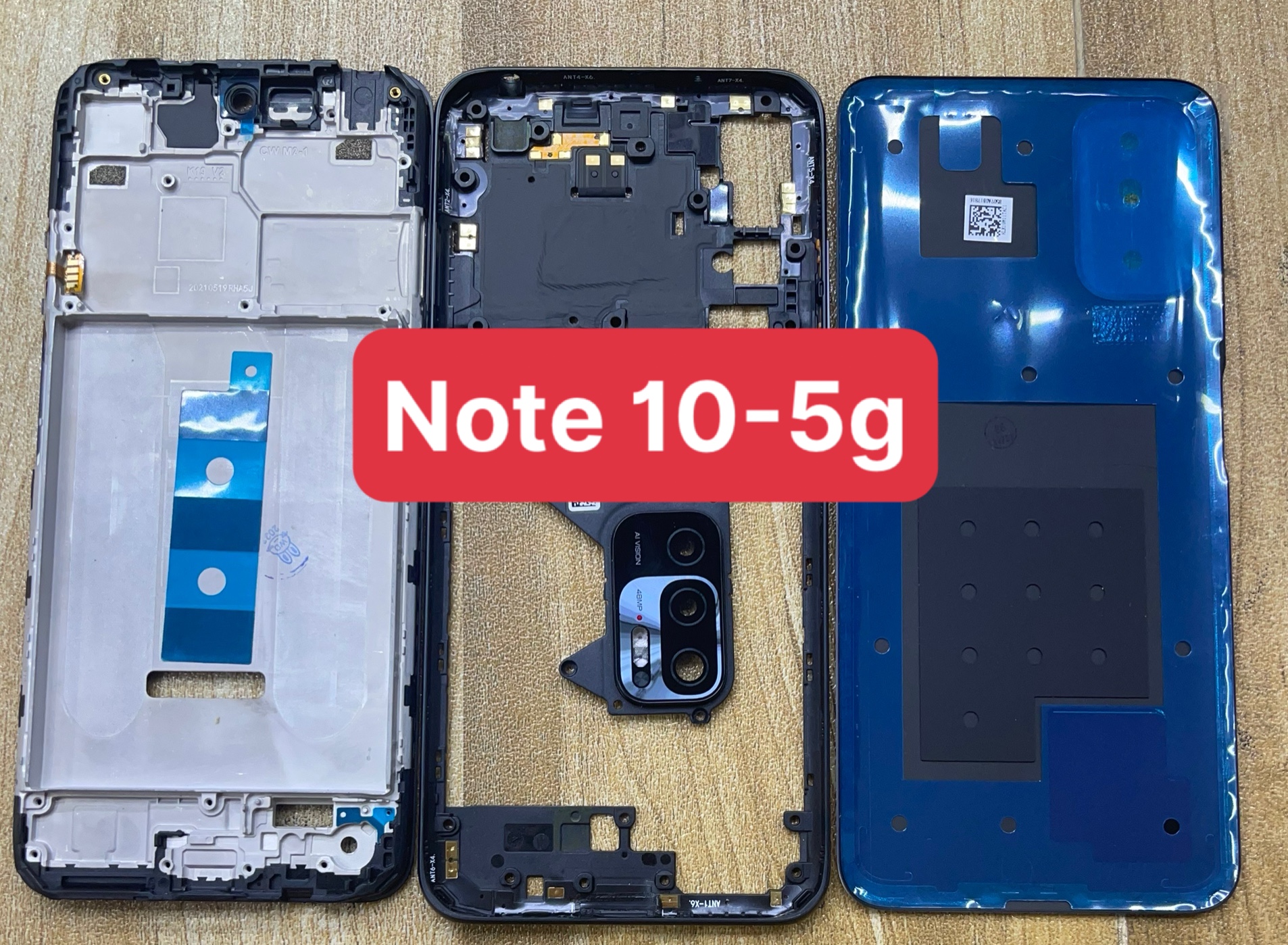 bộ vỏ xương điện thoại redmi note 10- 5G ( PHÍM BẤM,KÍNH CAMERA,LƯNG,SƯỜN)