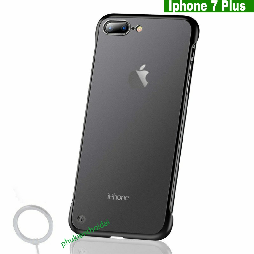 Ốp lưng nhám mờ không bo viền Iphone 7 Plus hạn chế vân tay
