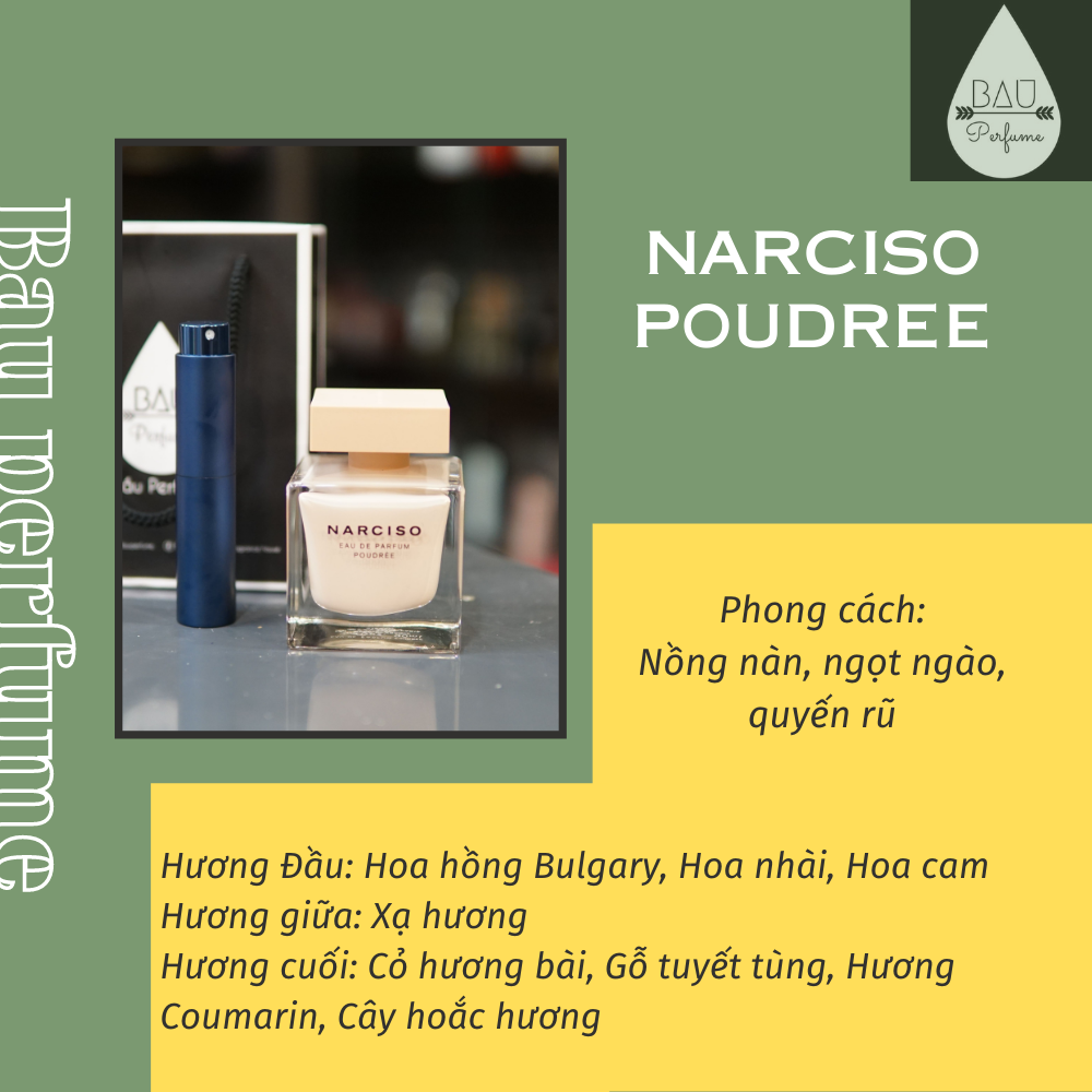 [mẫu thử ] nước hoa chính hãng Narciso Poudree_10ml-20ml-30ml