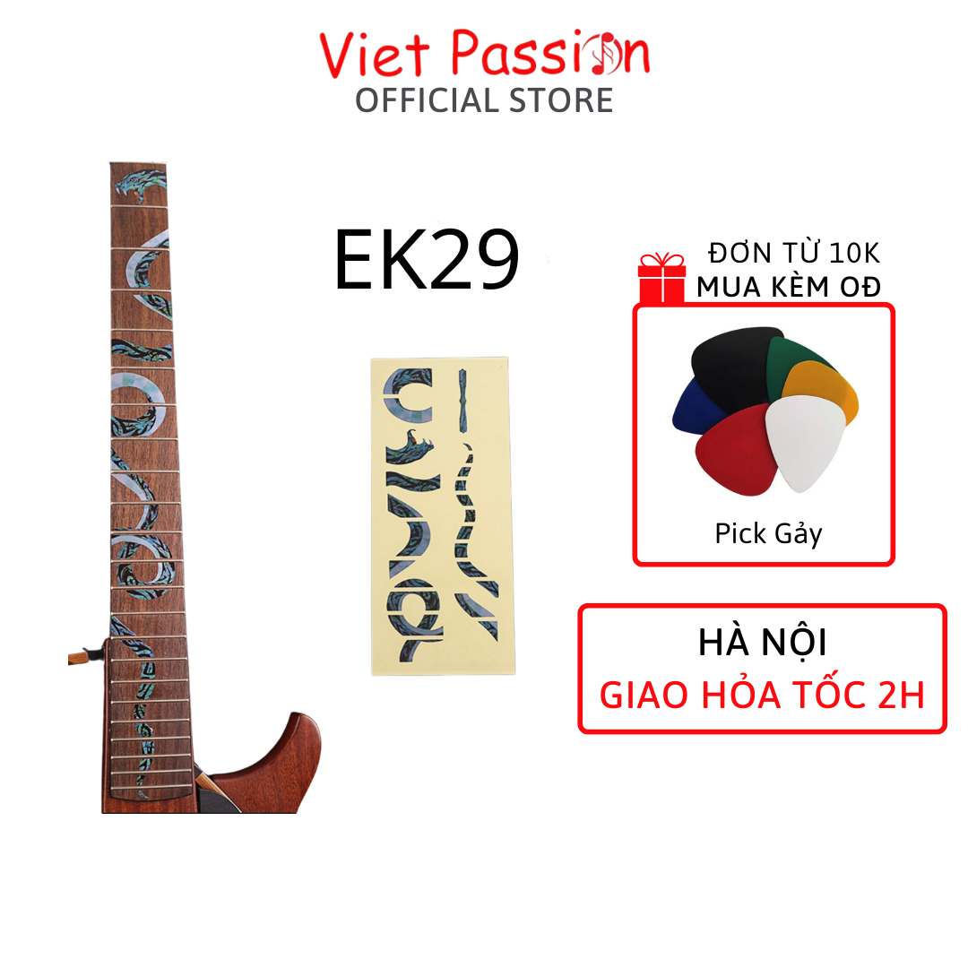 Miếng dán Sticker trang trí khảm cần đàn guitar chất lượng Viet Passion