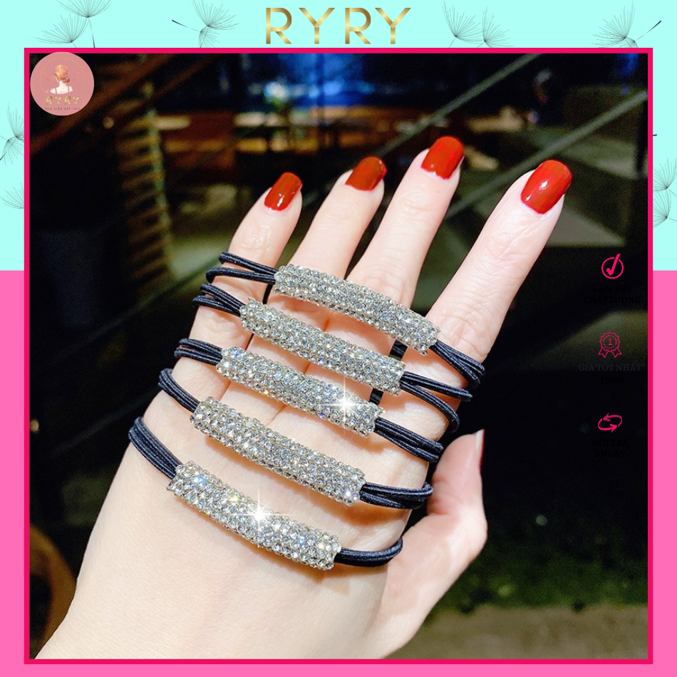 Dây Cột Tóc Đính Đá Xinh Xắn Thời Trang Hàn Quốc