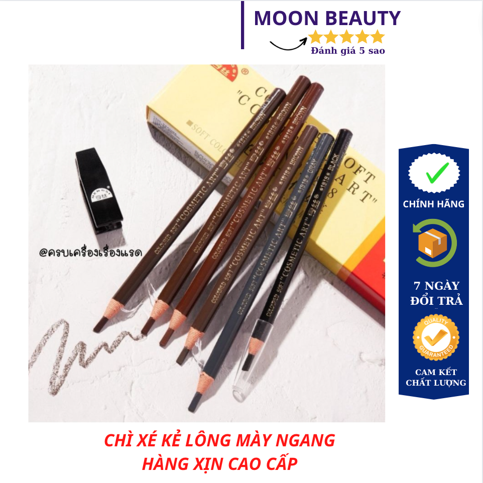 Chì xé  tem xịn Coloured soft kẻ lông mày ngang