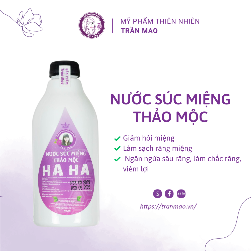 NƯỚC SÚC MIỆNG THẢO MỘC HA HA TRẦN MAO
