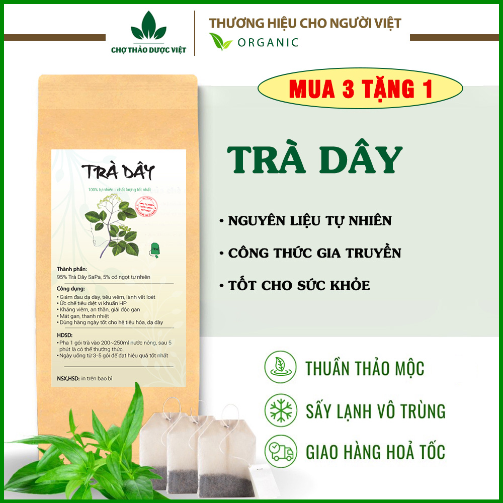 Trà dây túi lọc, bịch 30 túi x 3g, đậm vị trà thơm ngon, dễ uống - Chợ Thảo Dược Việt