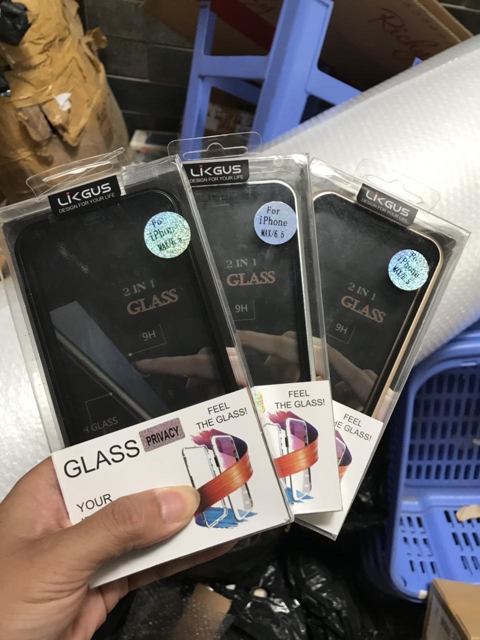 Ốp lưng hít nam châm cường lực 2 mặt 360 Likgus cho Ip Xs Max