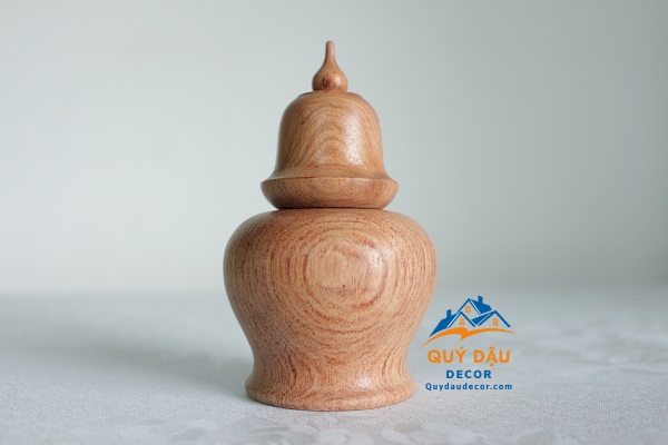 Lọ đựng tăm Gỗ Hương Đá dáng Chuông