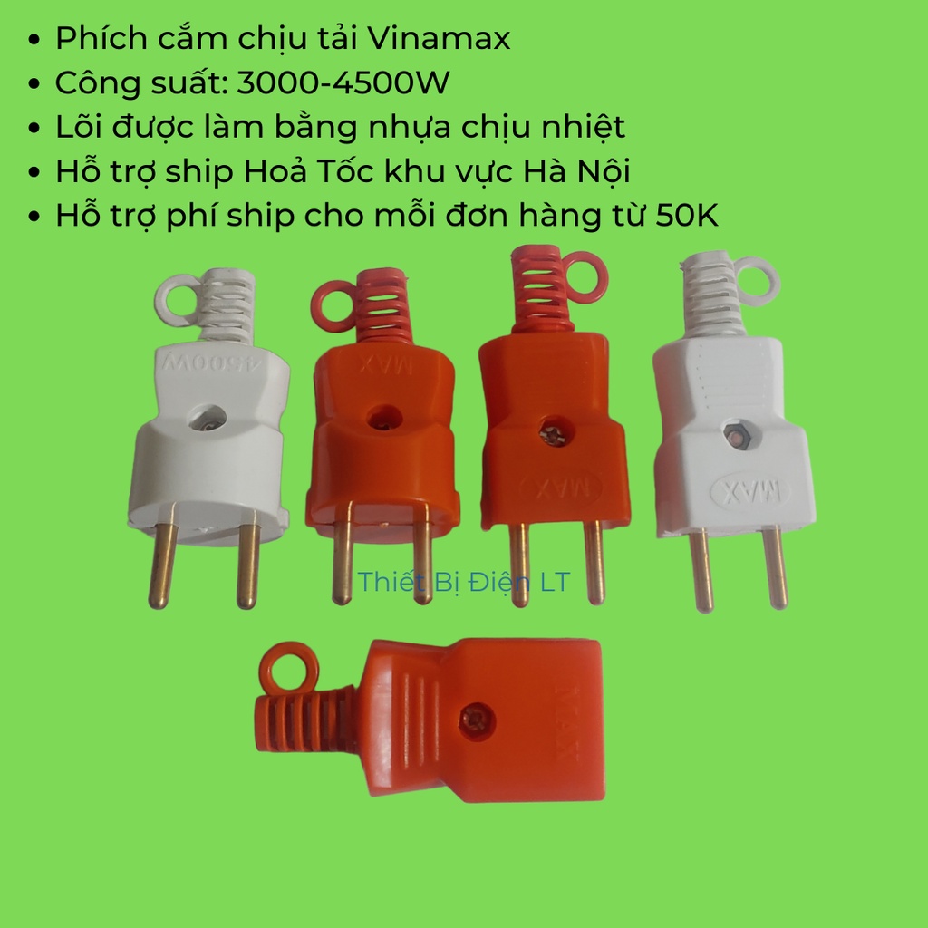Phích cắm điện chịu tải 3000-4000w vinamax