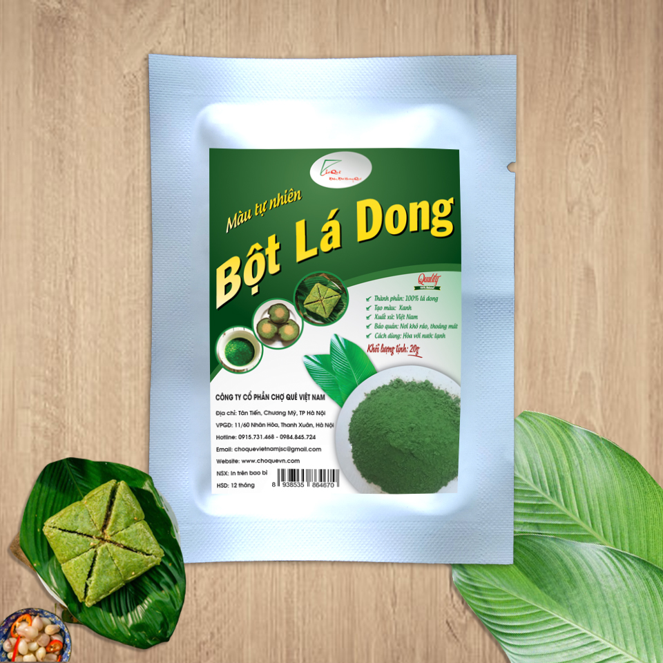 Bột lá dong gói 20g