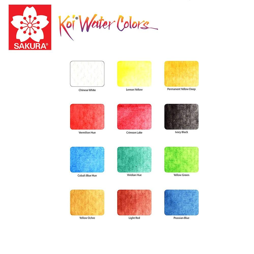 Màu Nước SAKURA Koi Watercolor 12 mầu
