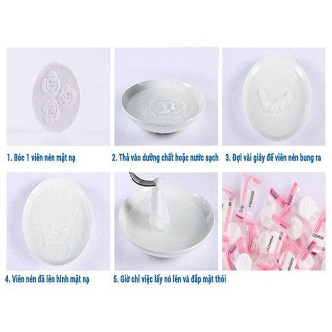 [HCM]Mặt nạ giấy nén cấp ẩm thải độc (5v)