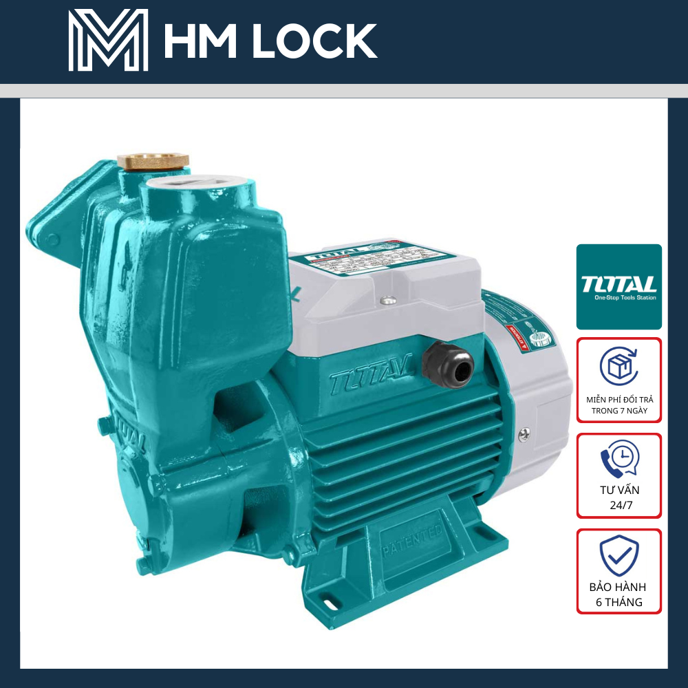 370w máy bơm nước total - motor dây đồng, cánh quạt đồng thau - hàng chính hãng - twp103706 - hm lock