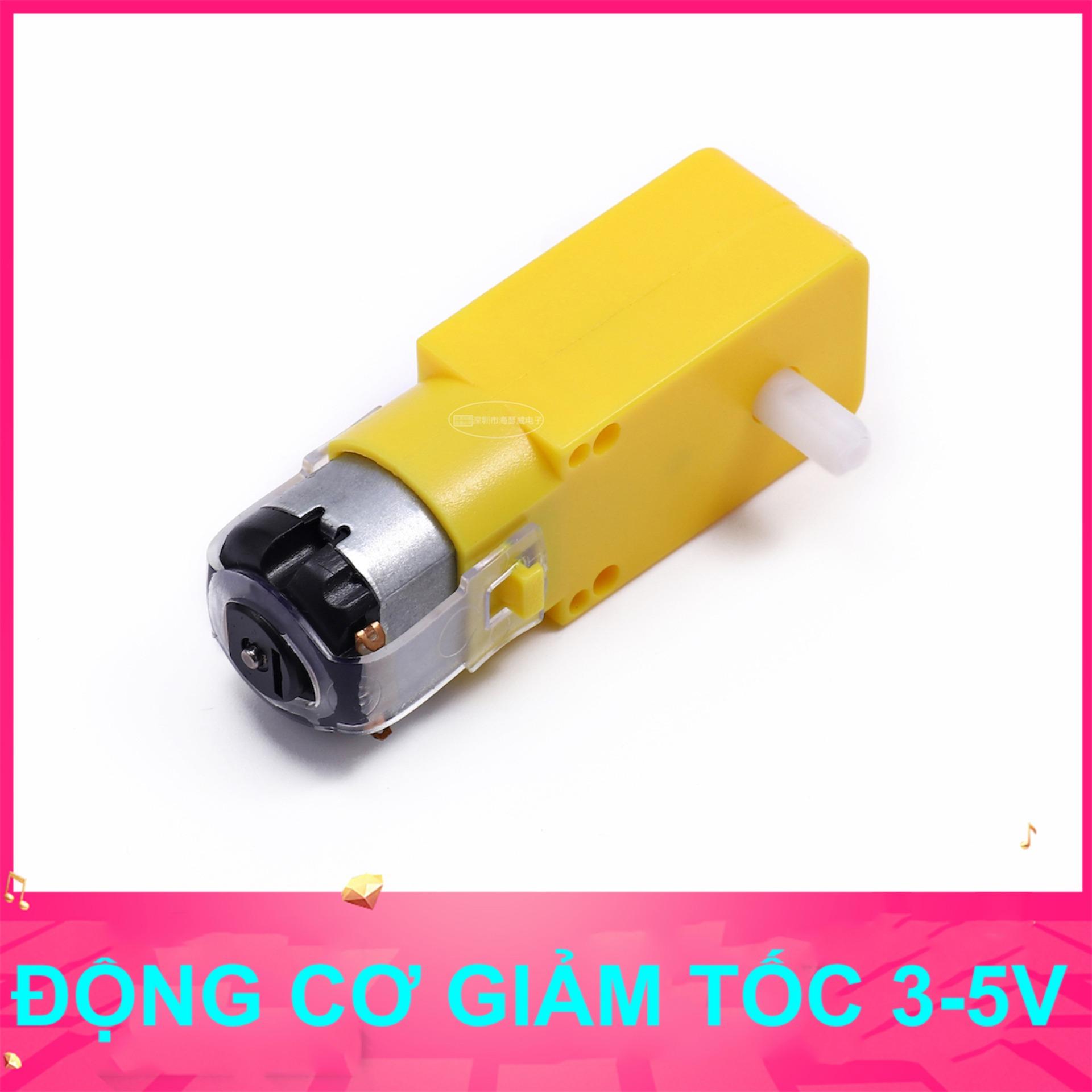 Động cơ giảm tốc mini vàng 3-5VDC 1:48 tốc độ 127 - 264 vòng phút - lực mạnh - LK0001