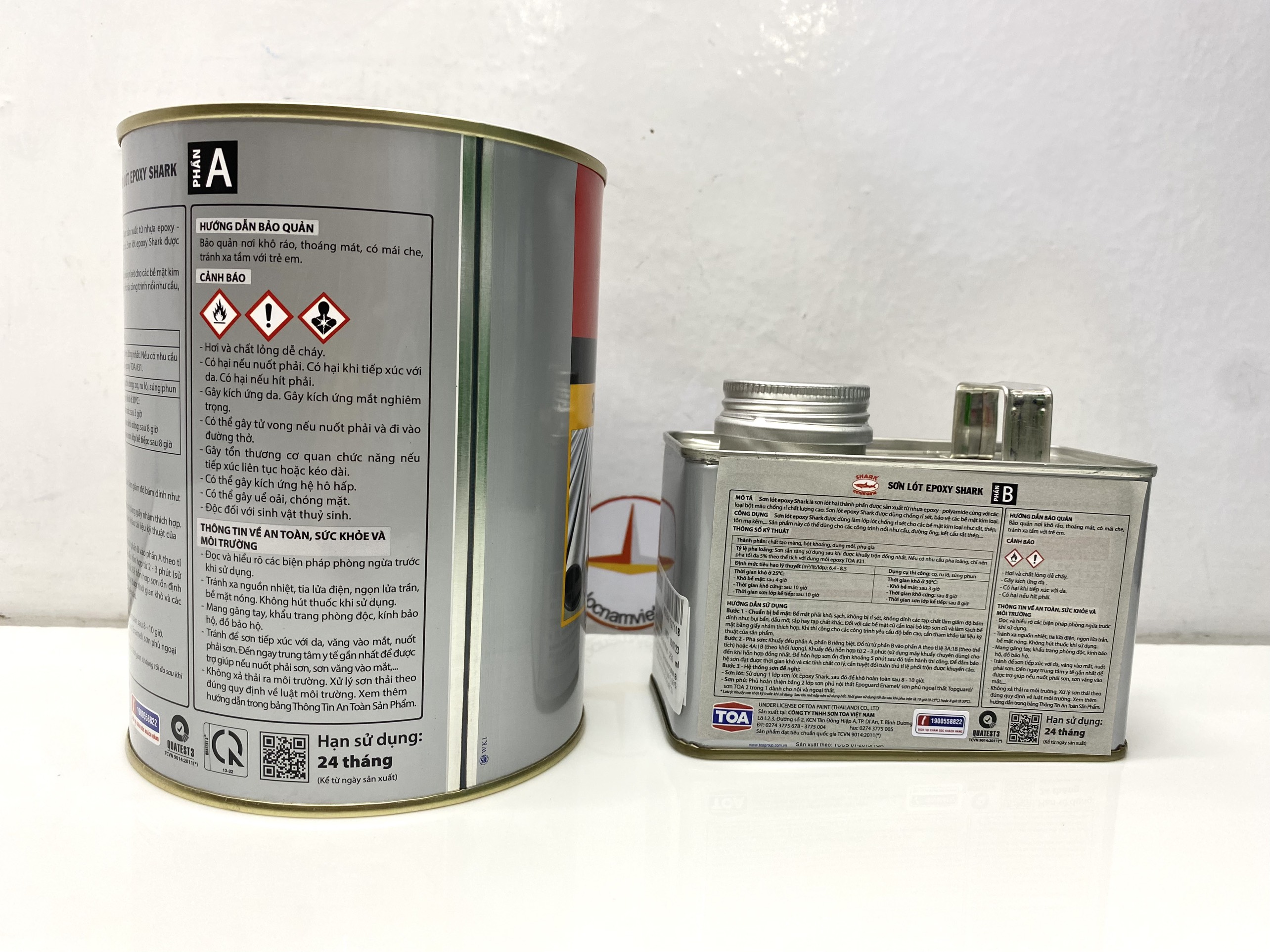 Sơn lót Epoxy Toa dành cho sắt kẽm - Sơn Shark 1L
