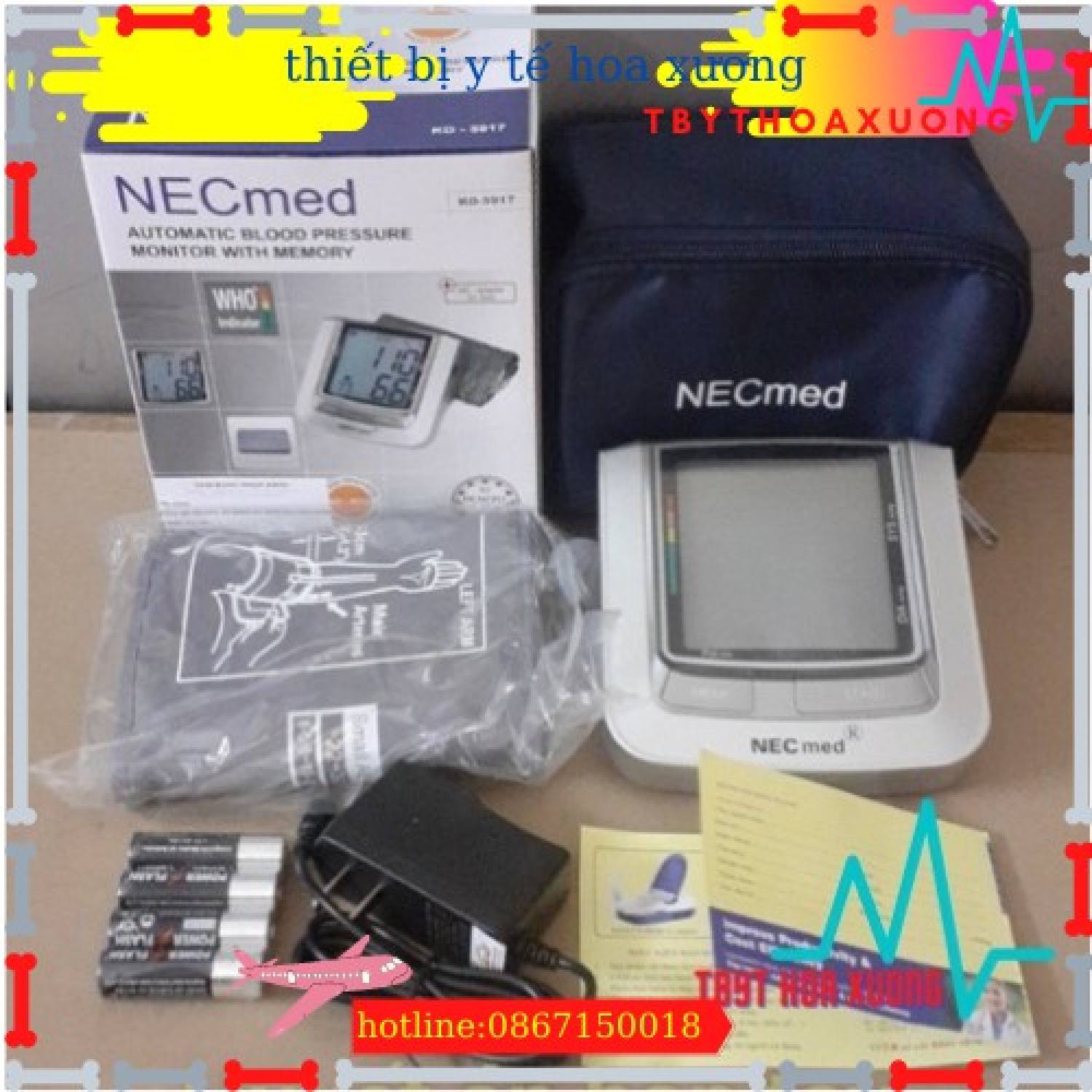 Máy đo huyết áp điện tử bắp tay hiệu necmed kd-5917 bảo hành 5 năm