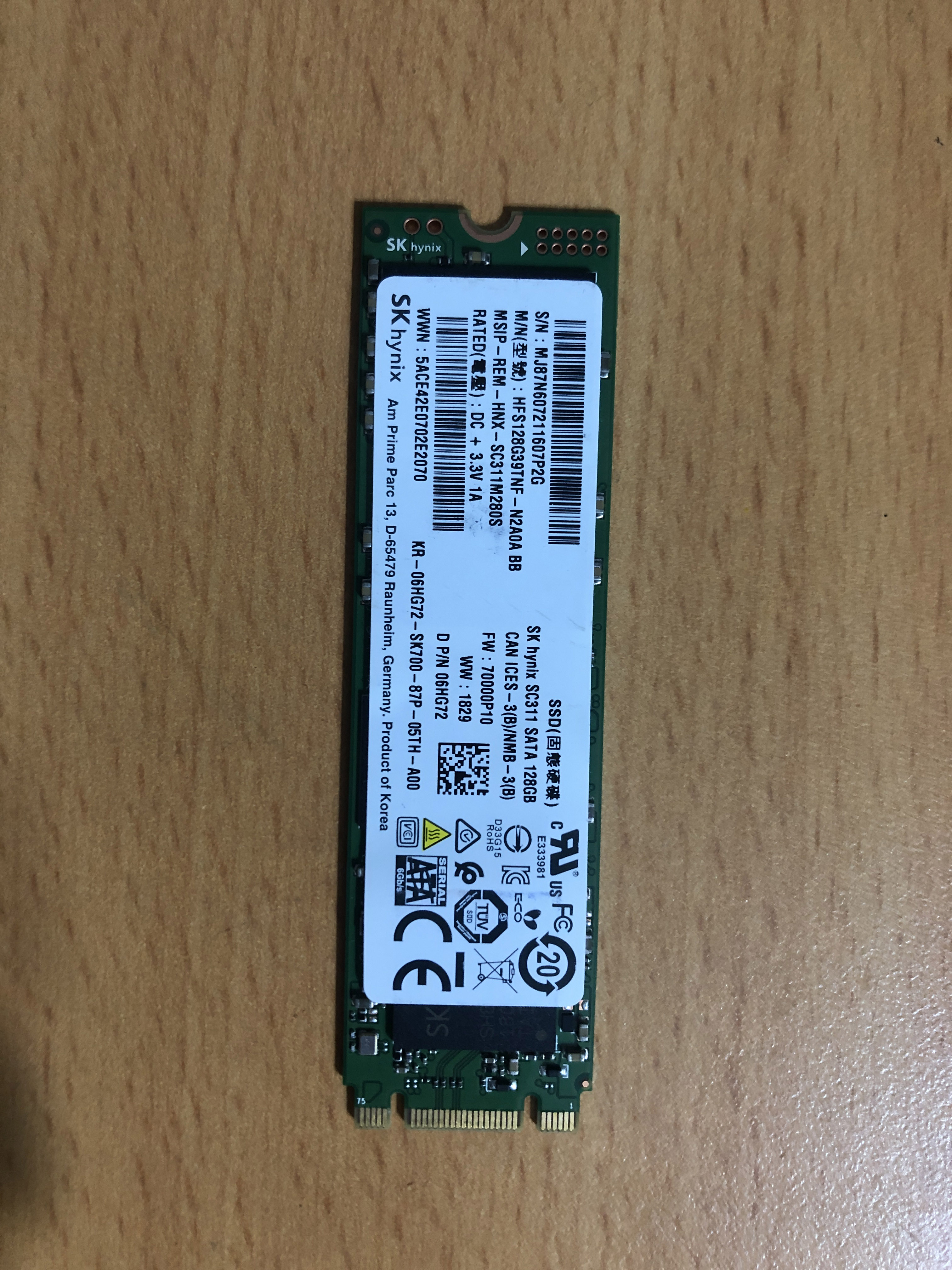 SSD M2 Sata 2280 128G 256G tháo máy