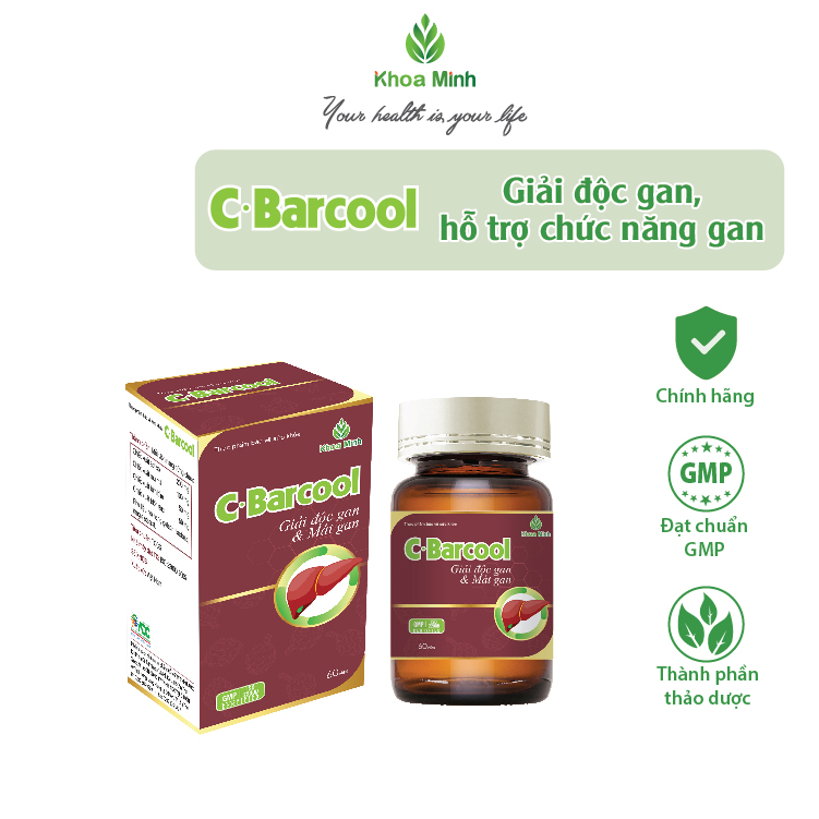 C-Barcool hộp 60 viên, hỗ trợ chức năng gan, giải độc gan