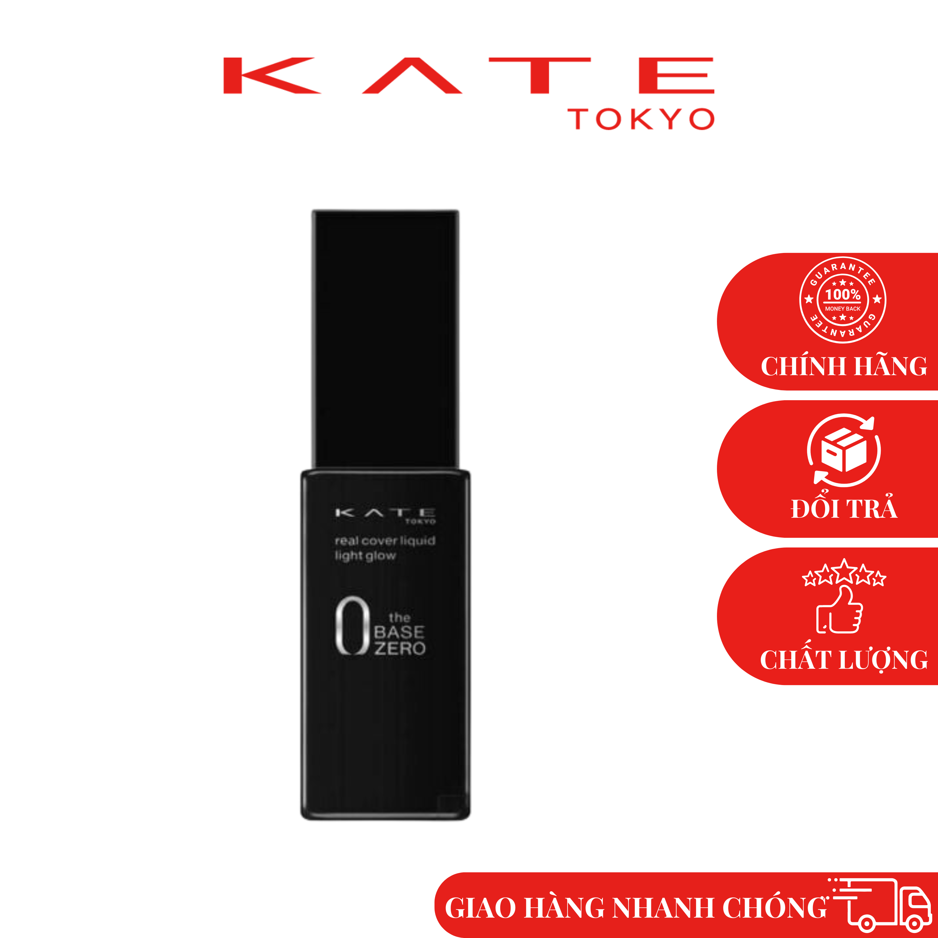 Kem Nền Che Khuyết Điểm Kate Real Cover Liquid - Light Glow