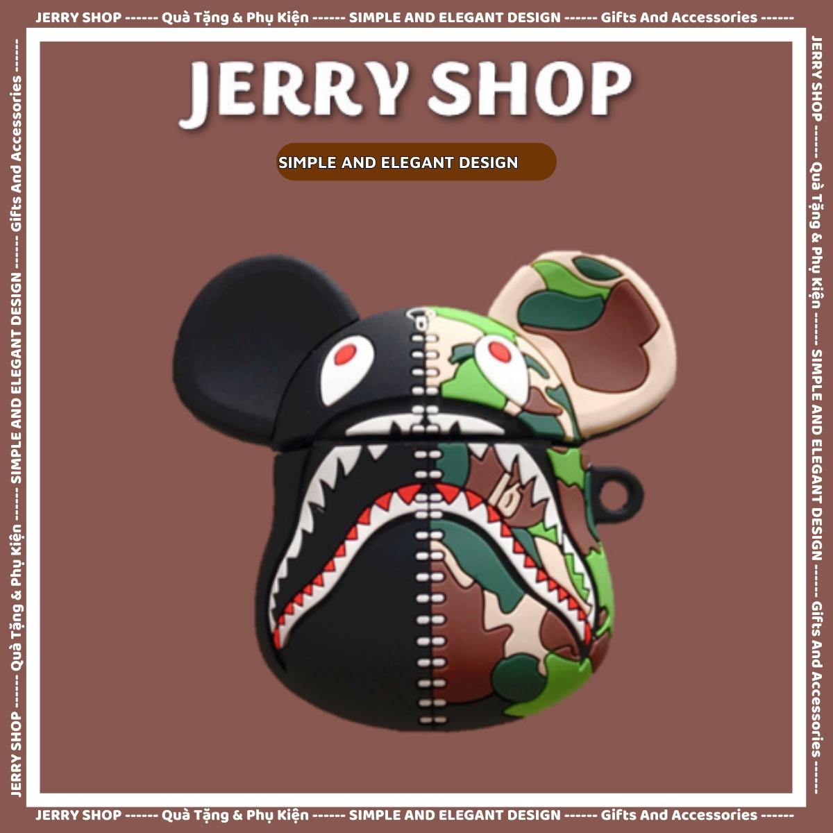 Vỏ đựng case Airpod bảo vệ tai nghe không dây bluetooth 1 2 3 Pro chống va đập bám bụi Jerry Shop