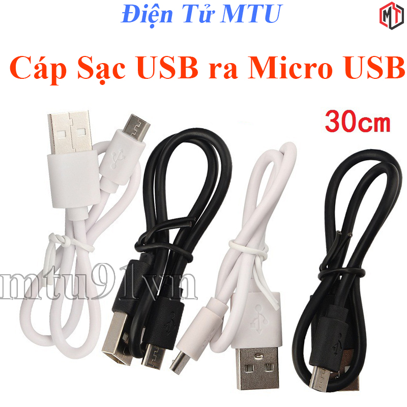 Cáp Sạc Android USB 2.0 ra Micro USB 30cm