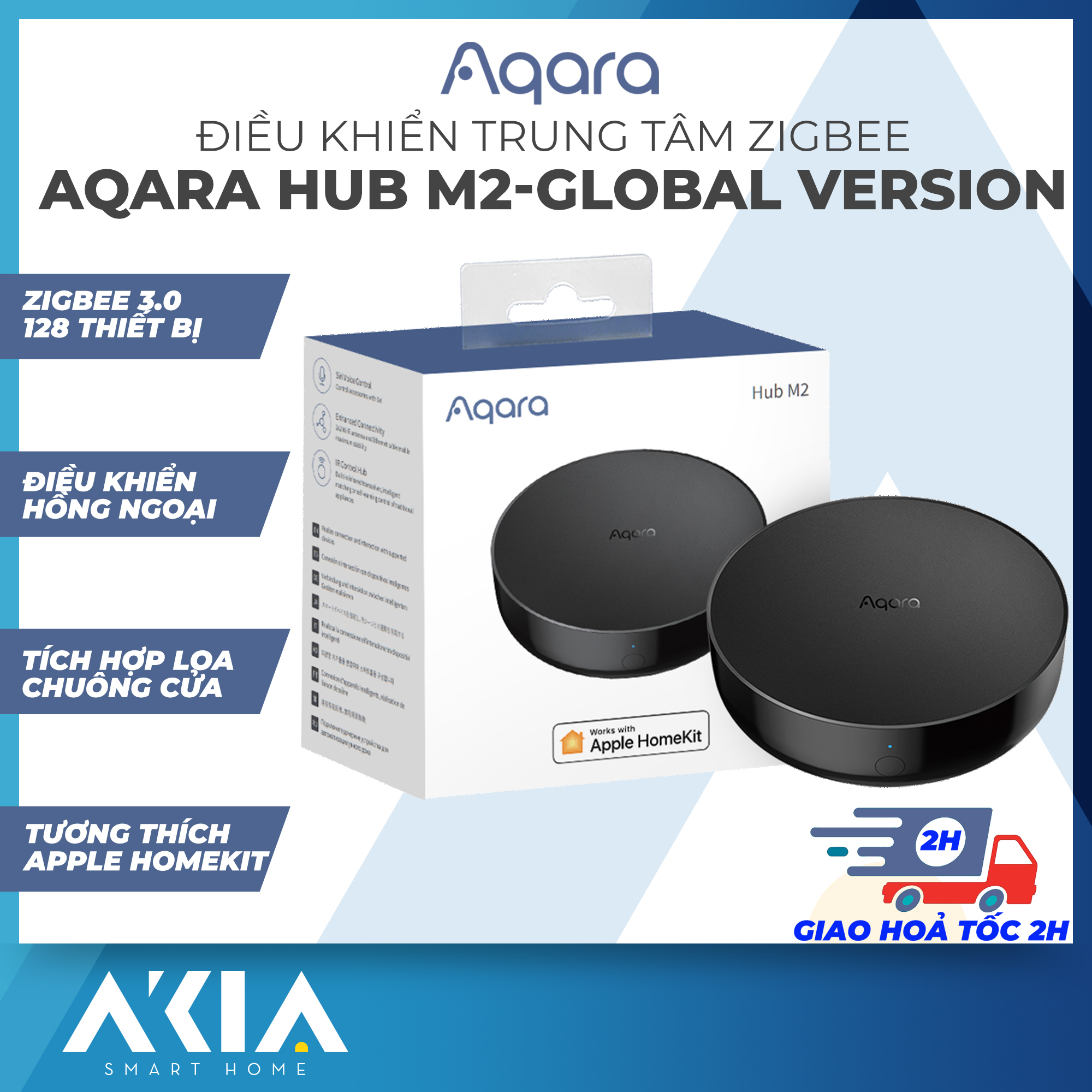 Bộ điều khiển trung tâm Aqara Hub M2 Zigbee 3.0, cổng LAN RJ45