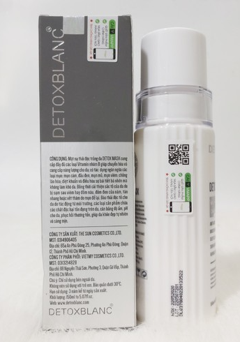 MẶT NẠ SỦI BỌT THẢI ĐỘC DETOX BLANC.(MẪU MỚI NHẤT)