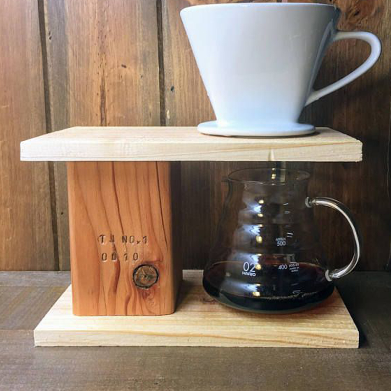 Giá đỡ pha cafe V6 bằng gỗ
