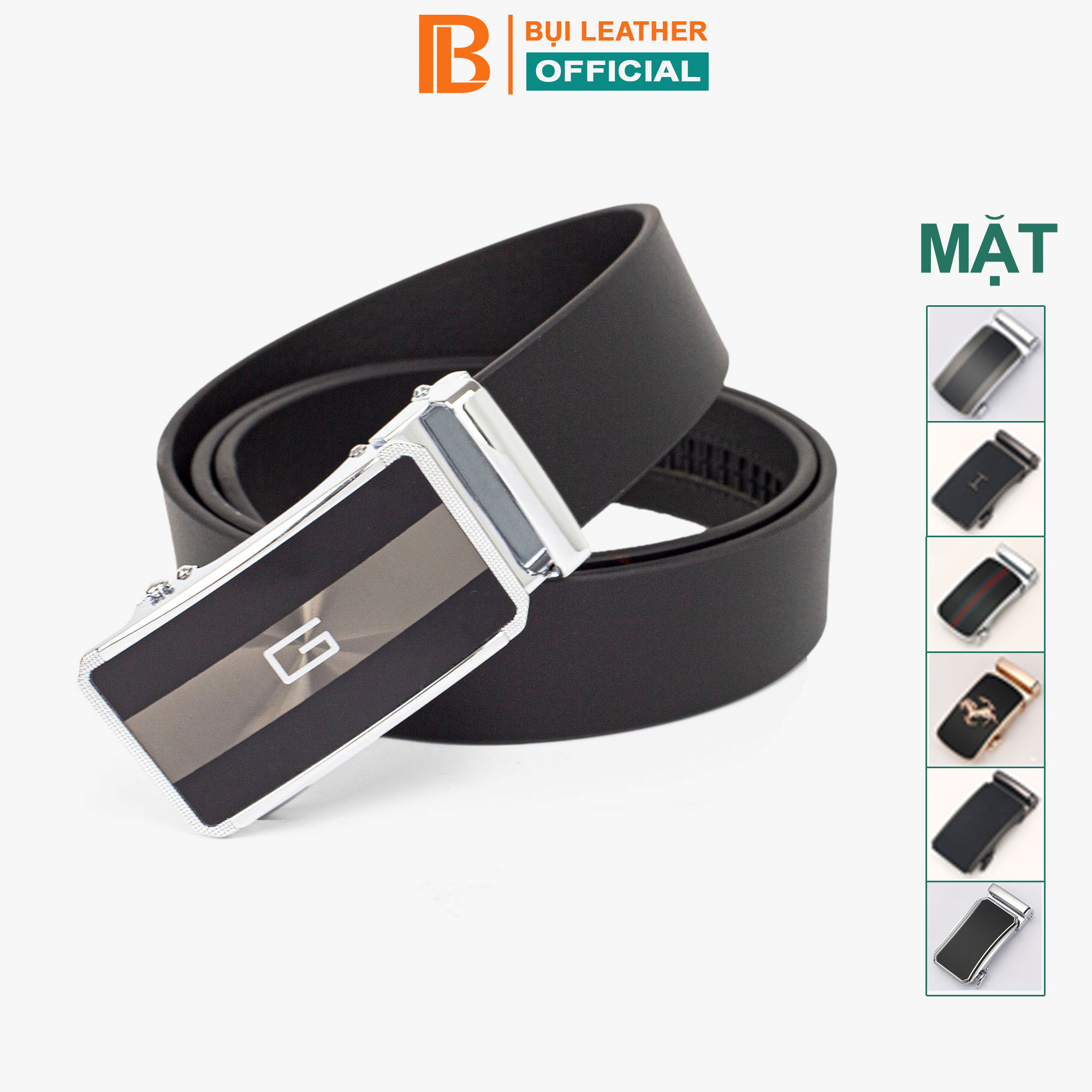 Thắt lưng nam da bò nguyên tấm L110 cao cấp màu đen, dây lưng nam da bò thật mặt khóa tăng tự động thép không gỉ, nhiều mặt khóa lựa chọn, hộp sang trọng làm quà tặng,thương hiệu Bụi leather chuyên đồ