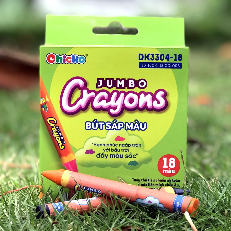 Bút Sáp 18 Màu Jumbo Crayons