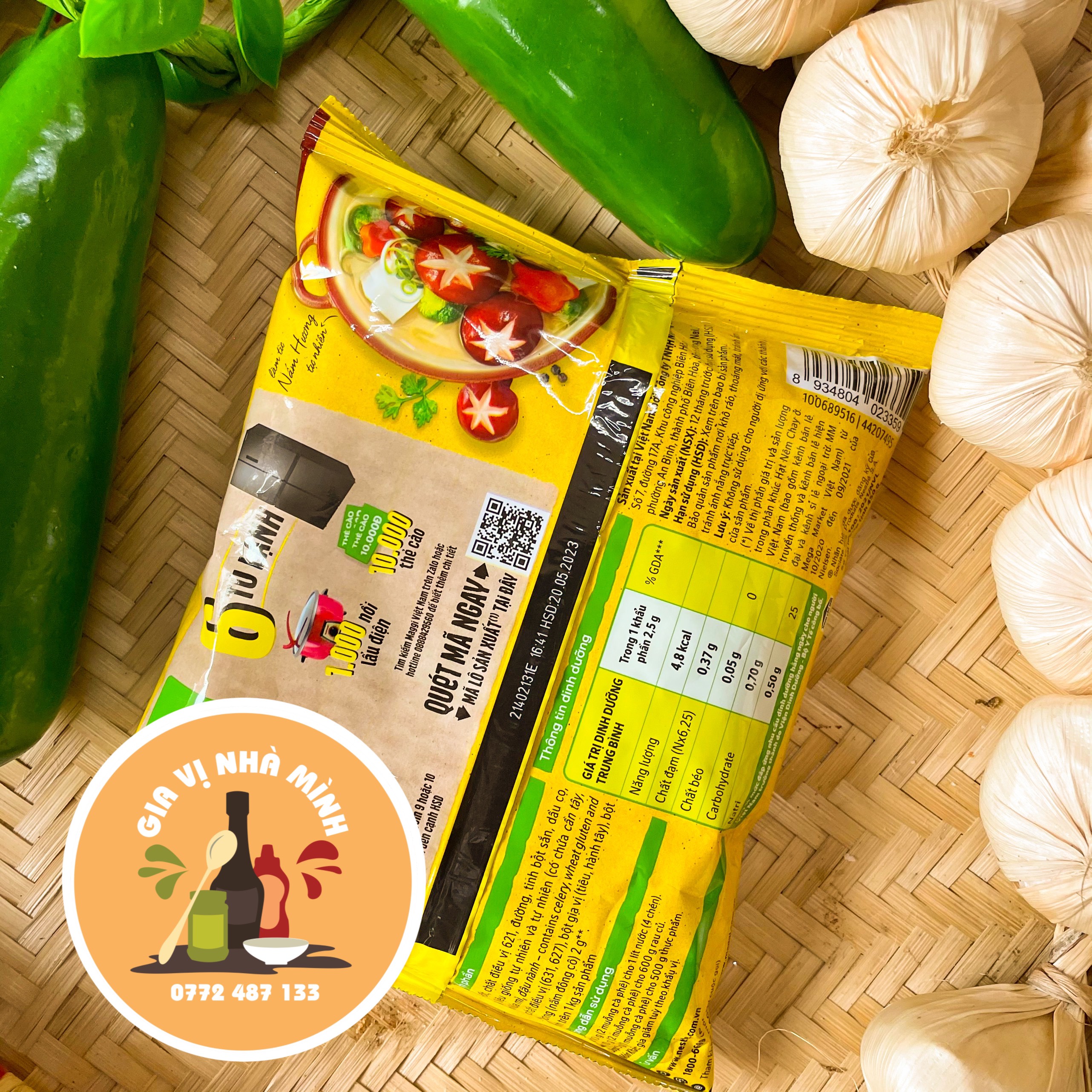 HẠT NÊM NẤM HƯƠNG MAGGI CHAY GÓI - 400GR