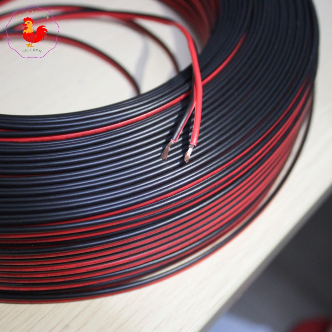 Dây điện đôi 2 lõi đỏ đen mềm 22AWG