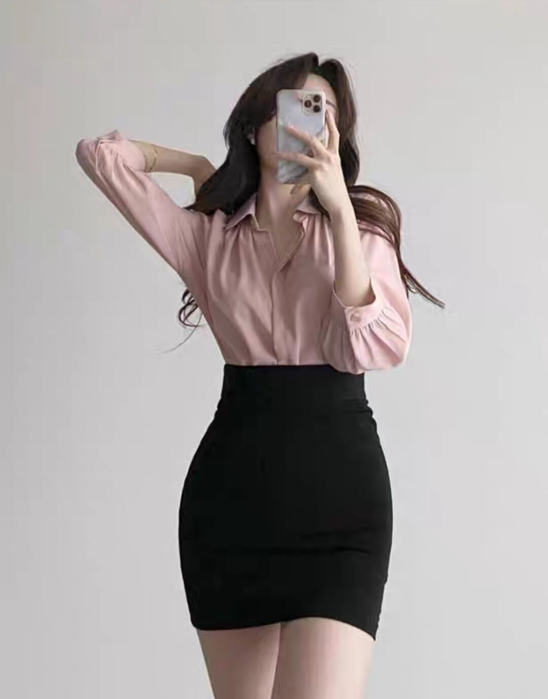 Chân Váy Thun Màu Đen Công Sở
