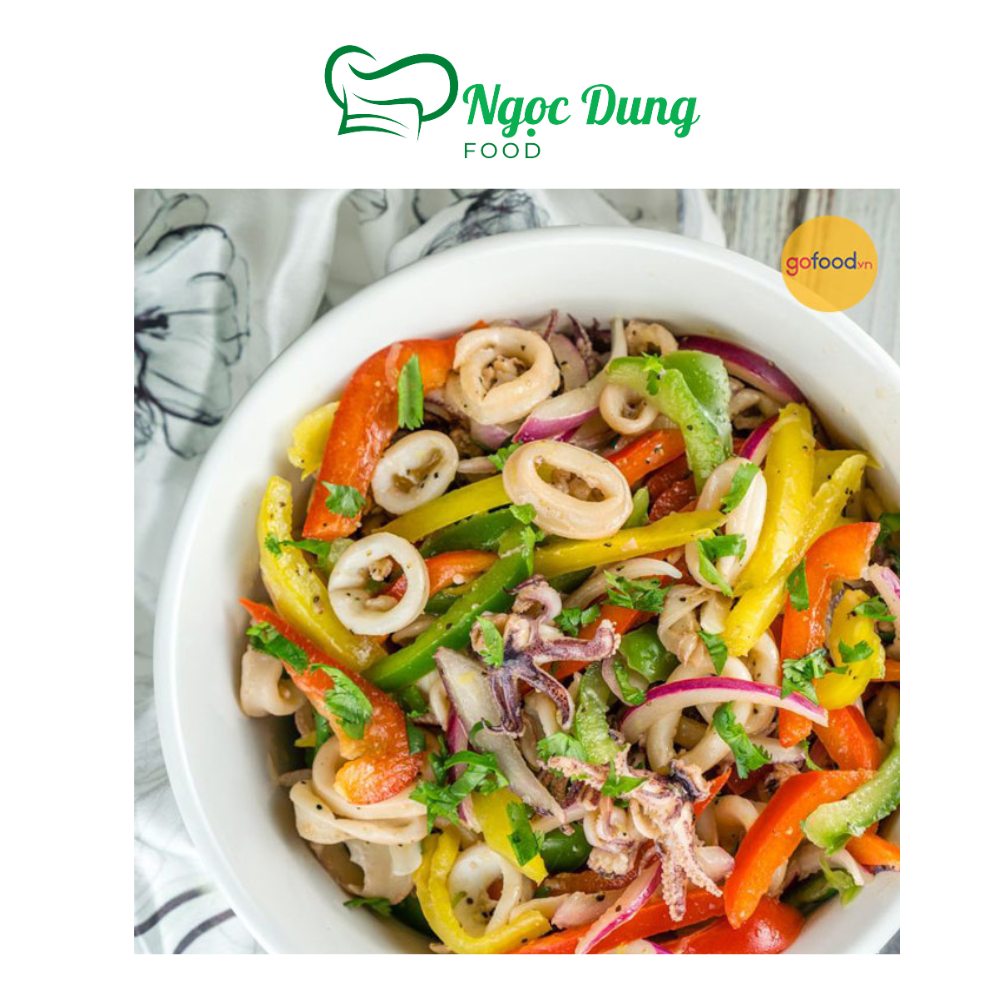 Mực cắt khoanh, mực vòng bịch 1kg net 5 (giao 2h tphcm)