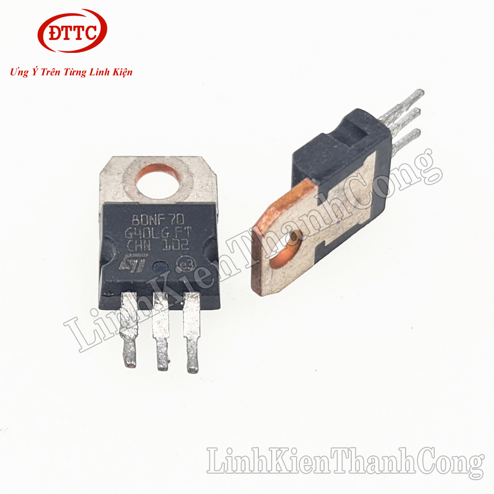 80NF70 Lưng Đồng MOSFET N-CH 80A 70V TO220 (Tháo Máy)