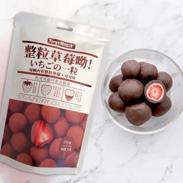 [HCM]kẹo soccola bọc dâu