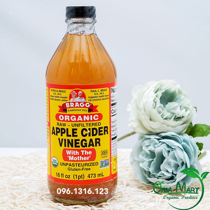 Giấm táo hữu cơ Bragg 946ml - Hàng Mỹ