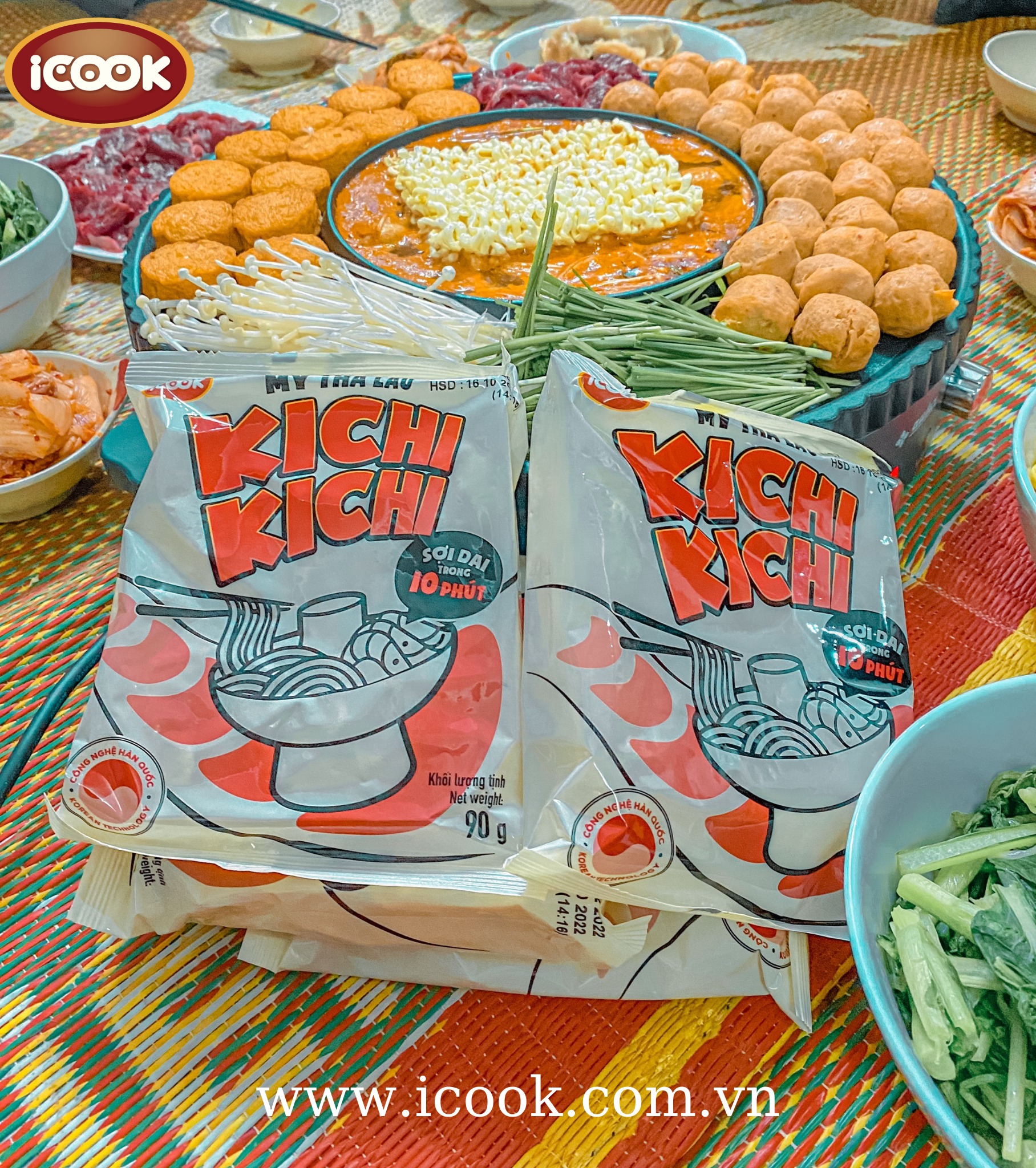 [Chỉ giao HN] Mỳ thả lẩu Kichi-Kichi 90gr